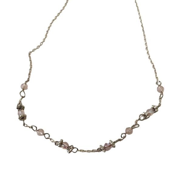 Fashionable Simple Necklace in Silver Tone - Picture 4 of 5